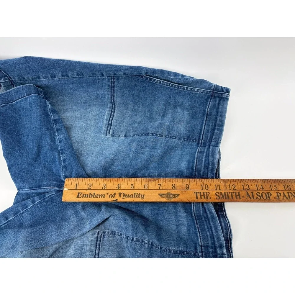 J.Jill‎ Pull On Denim Shorts, Blue Stretch Bermuda, High Rise, Women's Size 22
